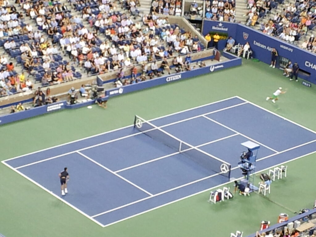 Partida do US Open de 2012 entre Novak Djokovic e Paolo Lorenzi (Foto de arquivo: partida do US Open de 2012.)