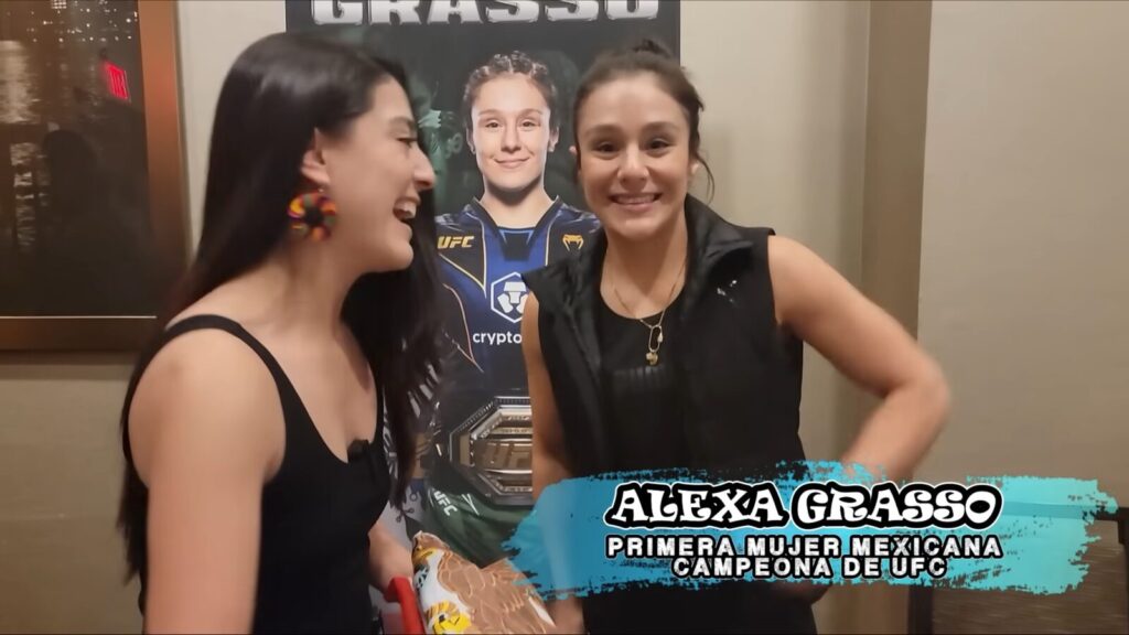 Alexa Grasso, lutadora mexicana do UFC, em still de vídeo do YouTube de abril de 2023 (Foto de arquivo: Alexa Grasso em vídeo de abril de 2023, sem relação direta com a edição de 2026 do Noche UFC em Glendale.)