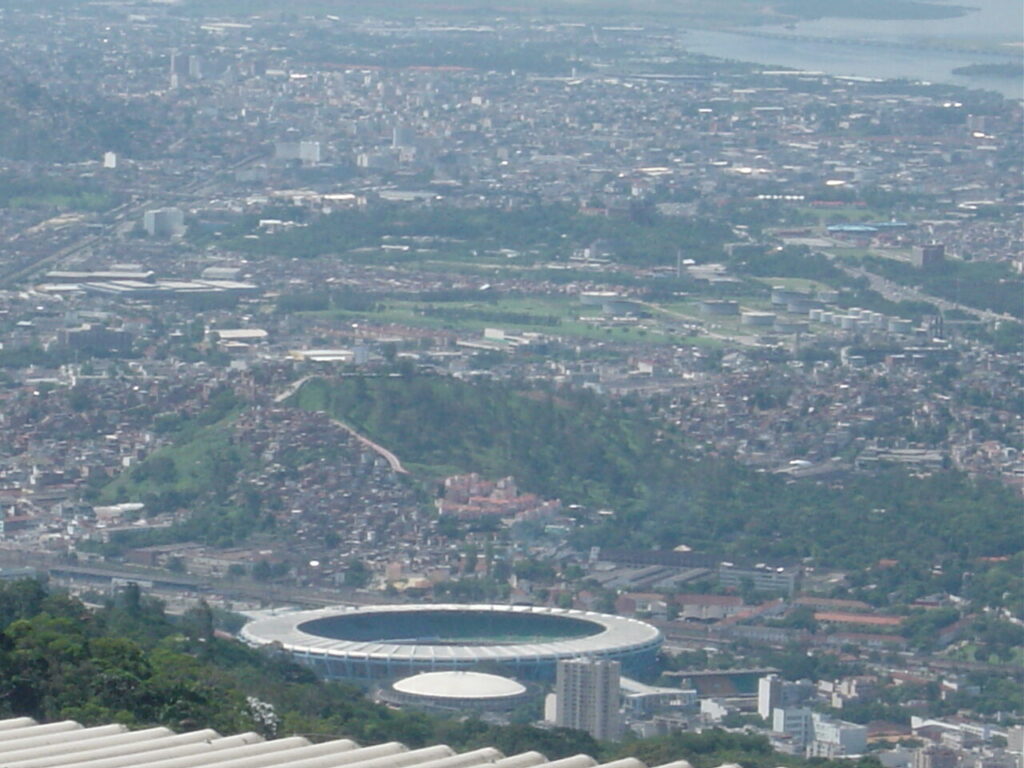 Vista aérea do estádio do Maracanã, sede do Fluminense, a partir do Corcovado (Foto de arquivo: vista aérea do Maracanã, estádio-sede do Fluminense.)