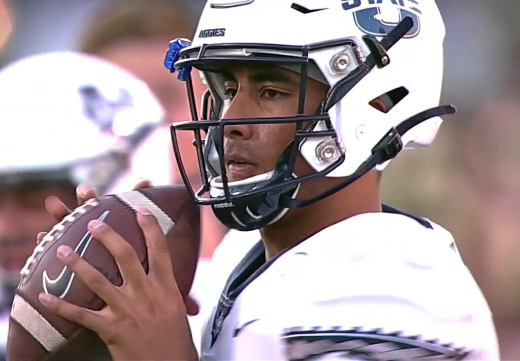 Quarterback Jordan Love em uniforme da NFL, foto de 2019 usada para ilustrar a posição (Foto de arquivo: o quarterback Jordan Love em 2019, usada apenas para ilustrar a posição.)