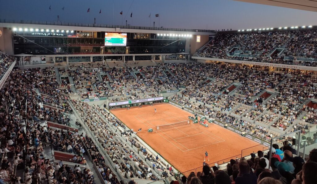 Foto de arquivo: Court Philippe Chatrier, em Roland Garros, um dos quatro torneios de Grand Slam.